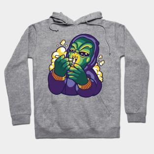 Alien Smoking Weed P R t shirt Hoodie